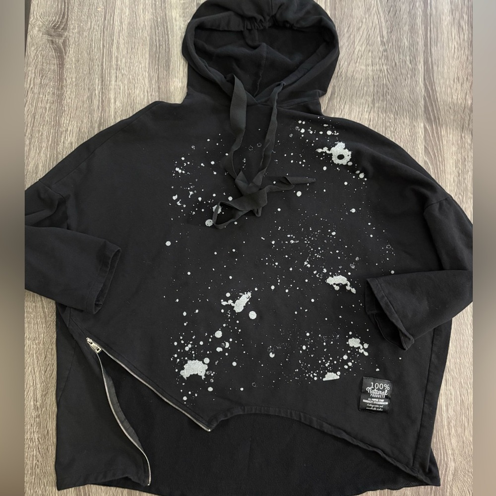 Transparente splatter hoodie